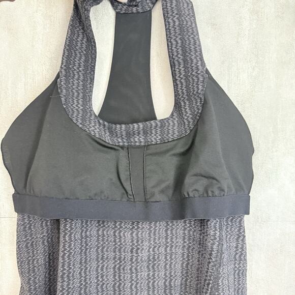 Lululemon Scoop Neck Tank Luon Light Womens Size 6 Bra Built In Mesh Non Padded - Picture 8 of 8